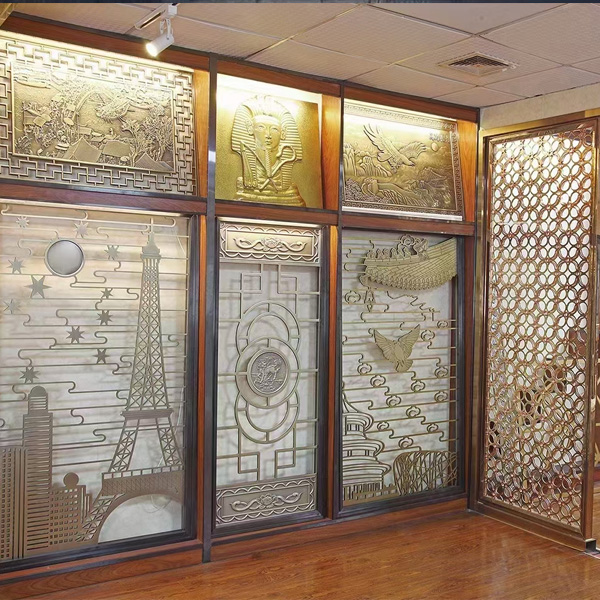 高端輕奢鋁雕隔斷屏風壁畫(圖1) 高端輕奢鋁雕隔斷屏風壁畫(圖1)