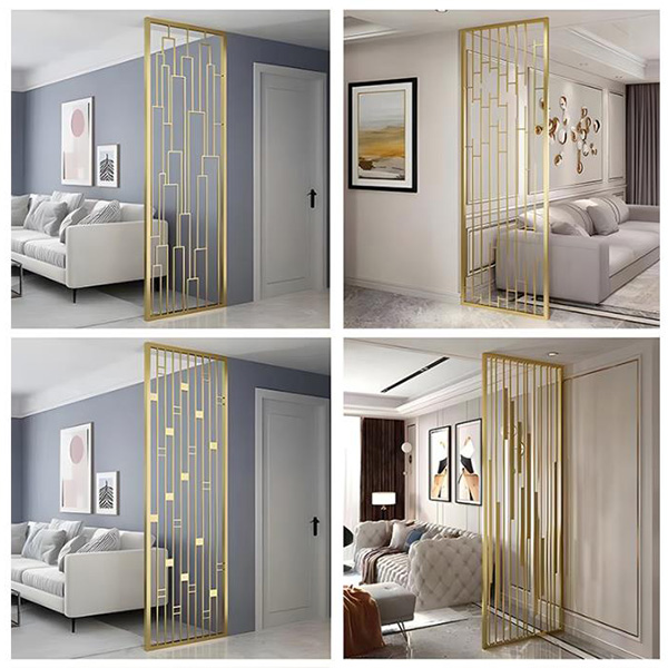 不銹鋼屏風隔斷鏤空格柵客廳方通背景墻(圖1) 不銹鋼屏風隔斷鏤空格柵客廳方通背景墻(圖1)