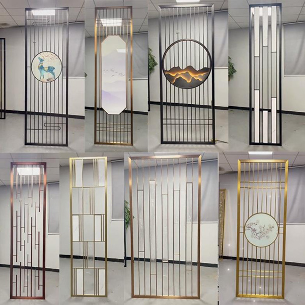 不銹鋼屏風隔斷鏤空格柵客廳方通背景墻(圖1) 不銹鋼屏風隔斷鏤空格柵客廳方通背景墻(圖1)