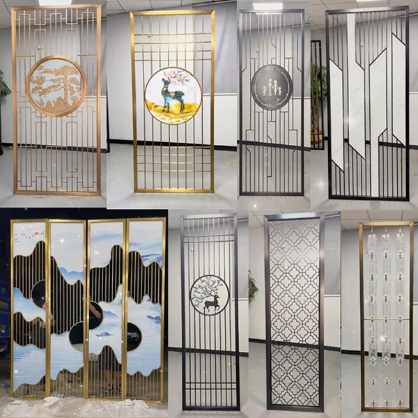 不銹鋼屏風隔斷鏤空格柵客廳方通背景墻(圖1) 不銹鋼屏風隔斷鏤空格柵客廳方通背景墻(圖1)