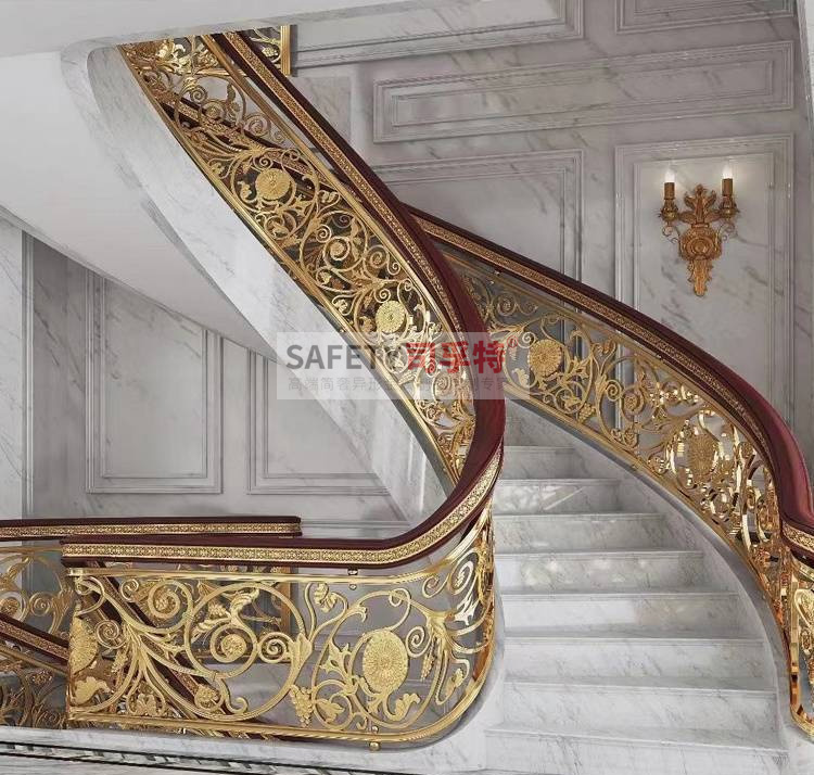 銅藝雕刻欄桿扶手，輕奢時尚，溫馨典雅(圖2)